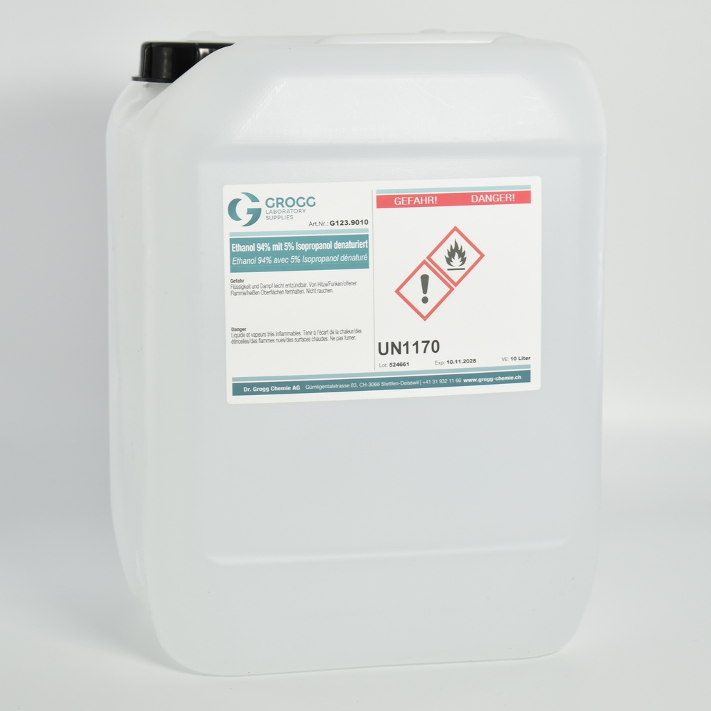 Etanolo 94% denaturato con il 5% di isopropanolo