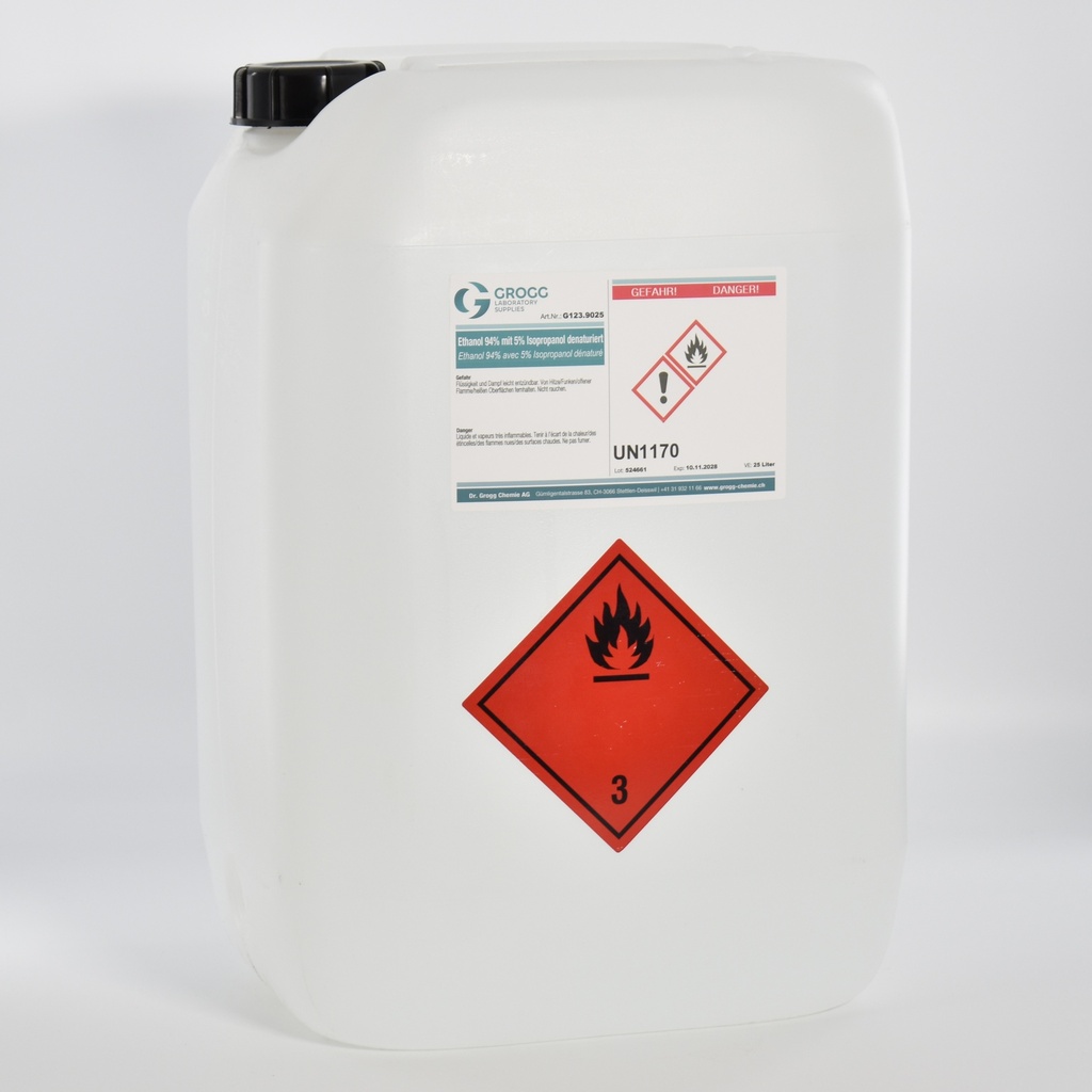 Ethanol 94% dénaturé avec 5% d'isopropanol