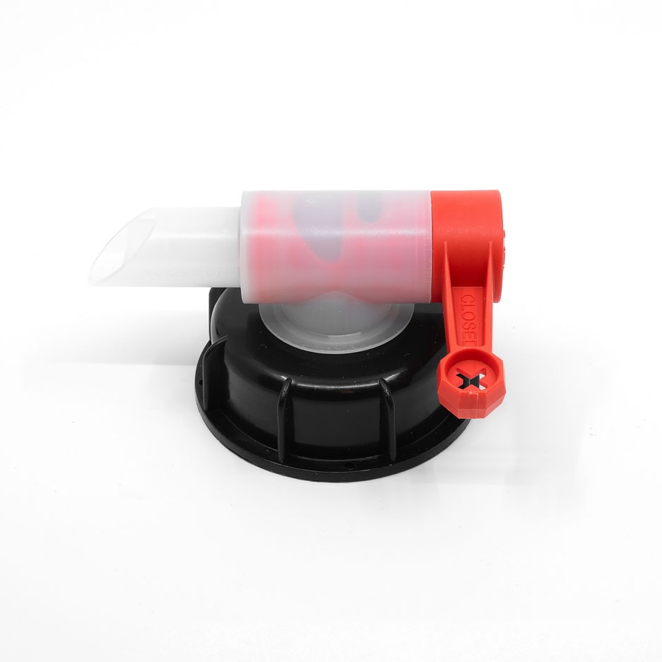 Cap tap for canisters 25-50 litres (and fluorinated 10 l canisters), with ventilation