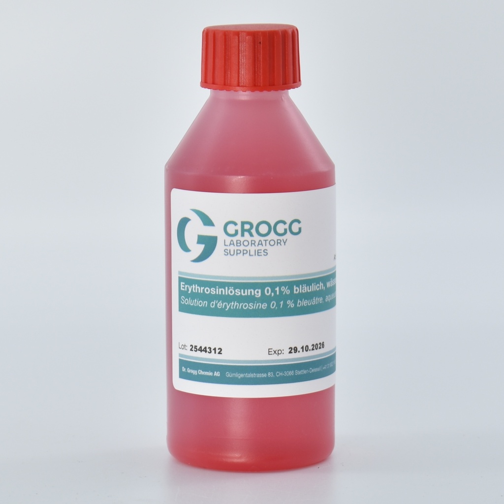 Eritrosina soluzione 0,1% bluastra, acquosa