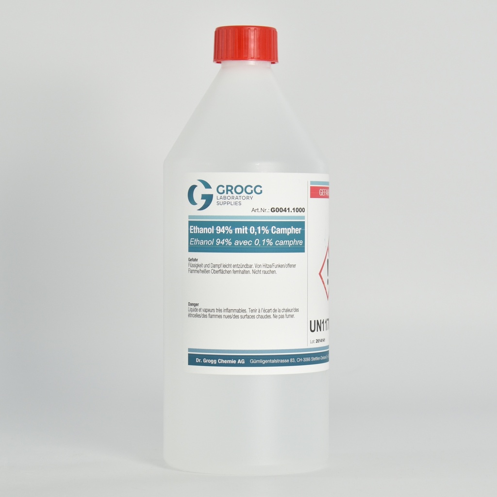 Ethanol 94% avec 0,1% camphre