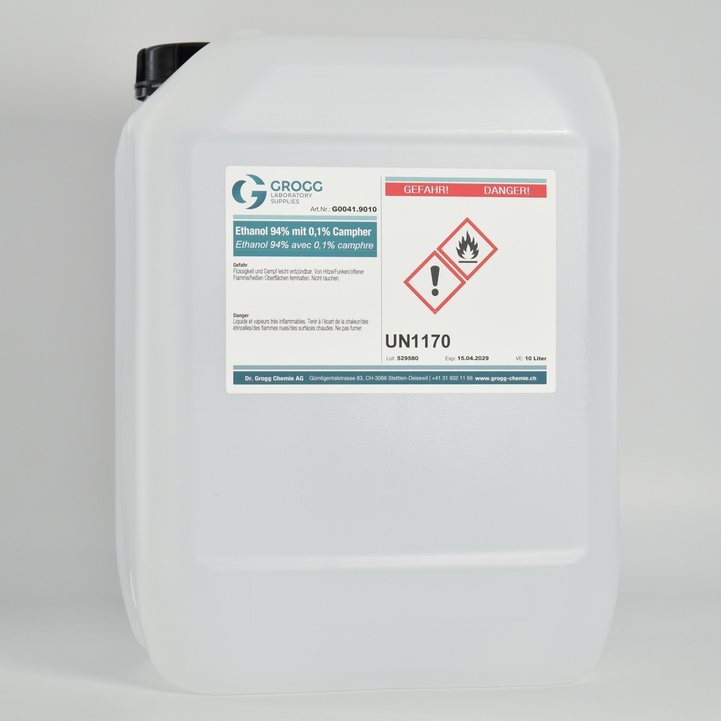 Ethanol 94% avec 0,1% camphre