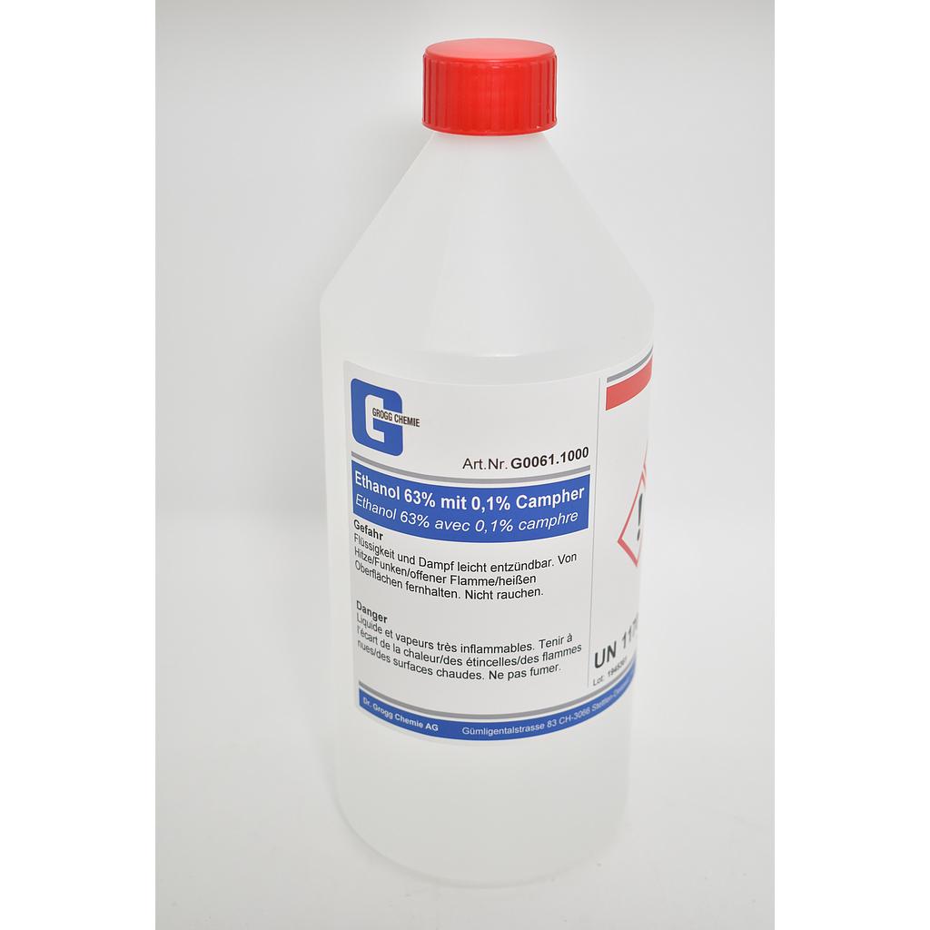 Ethanol 63% with 0.1% camphor