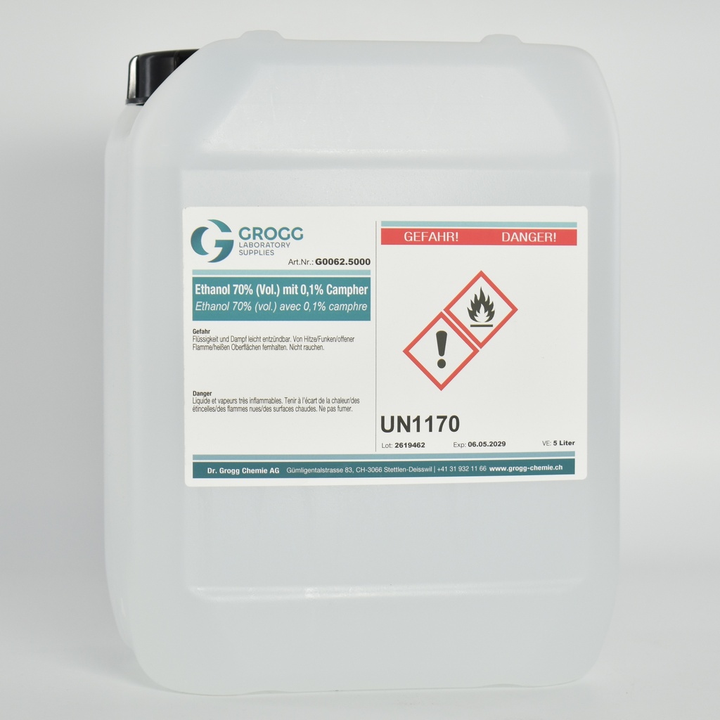 Ethanol 70% (Vol.) mit 0,1% Campher