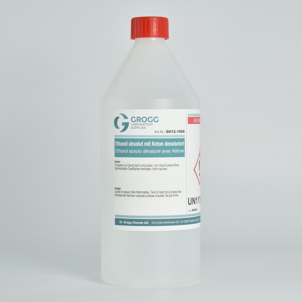 Éthanol absolu dénaturé avec de la cétone