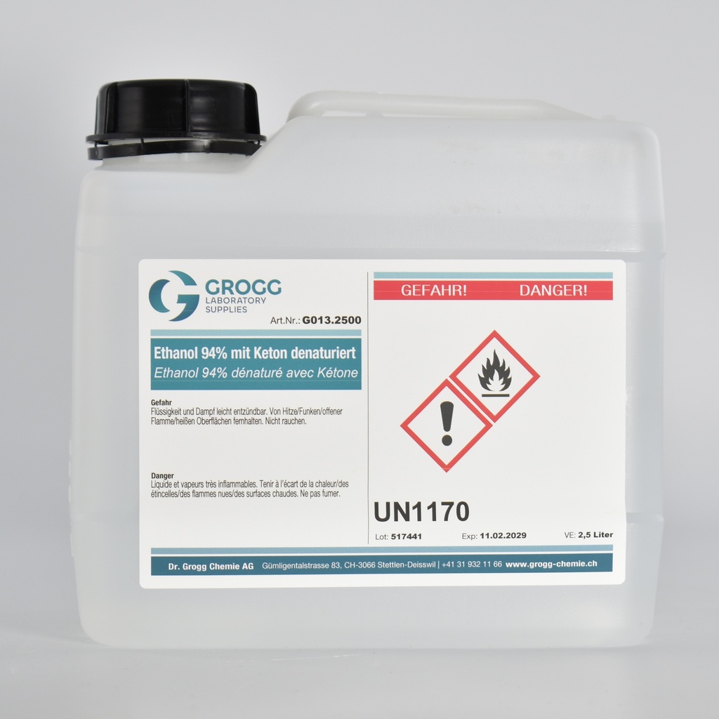 Ethanol 94% denatured with ketone