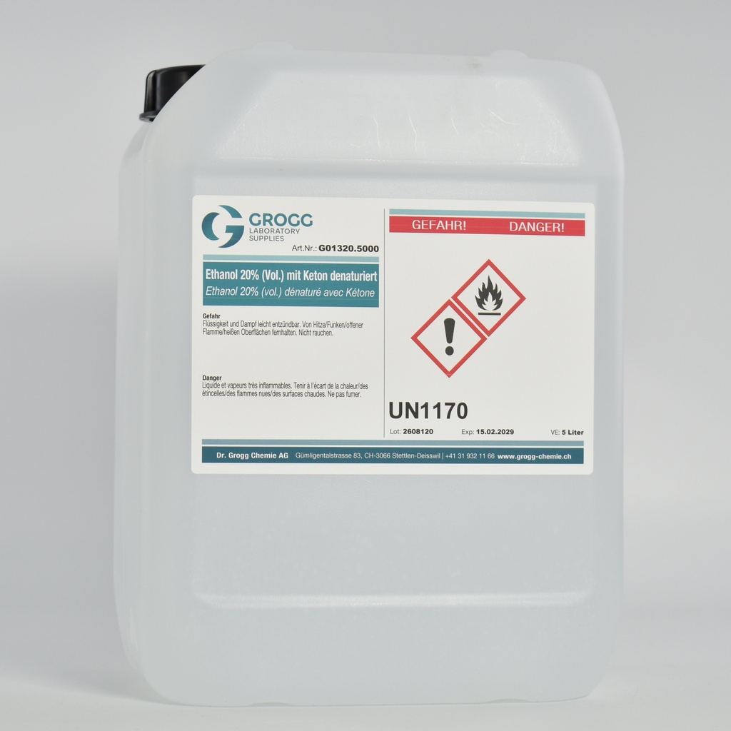 Ethanol 20% (Vol.) mit Keton denaturiert