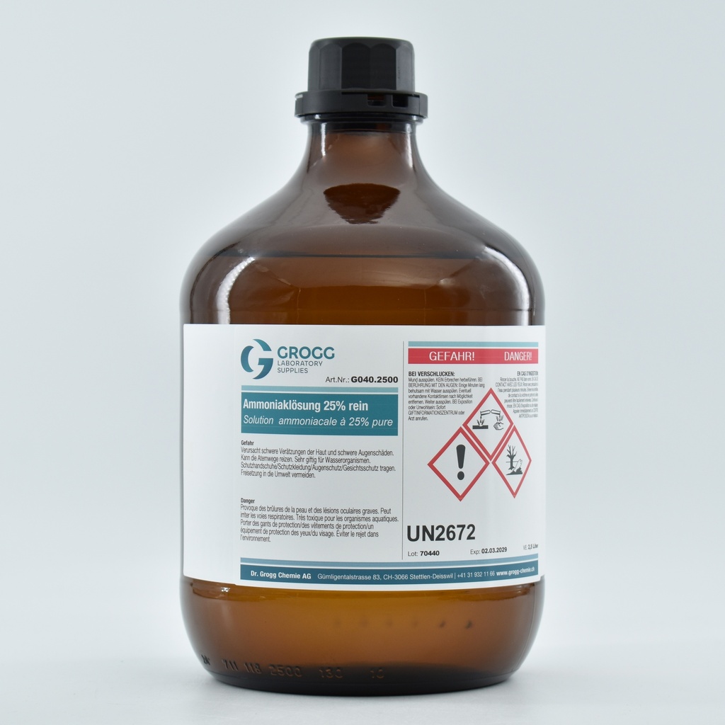 Solution d'ammoniaque pure à 25%