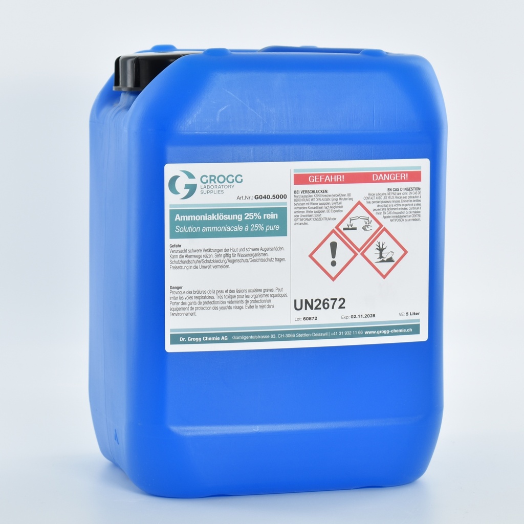 Solution ammoniacale à 25% pure