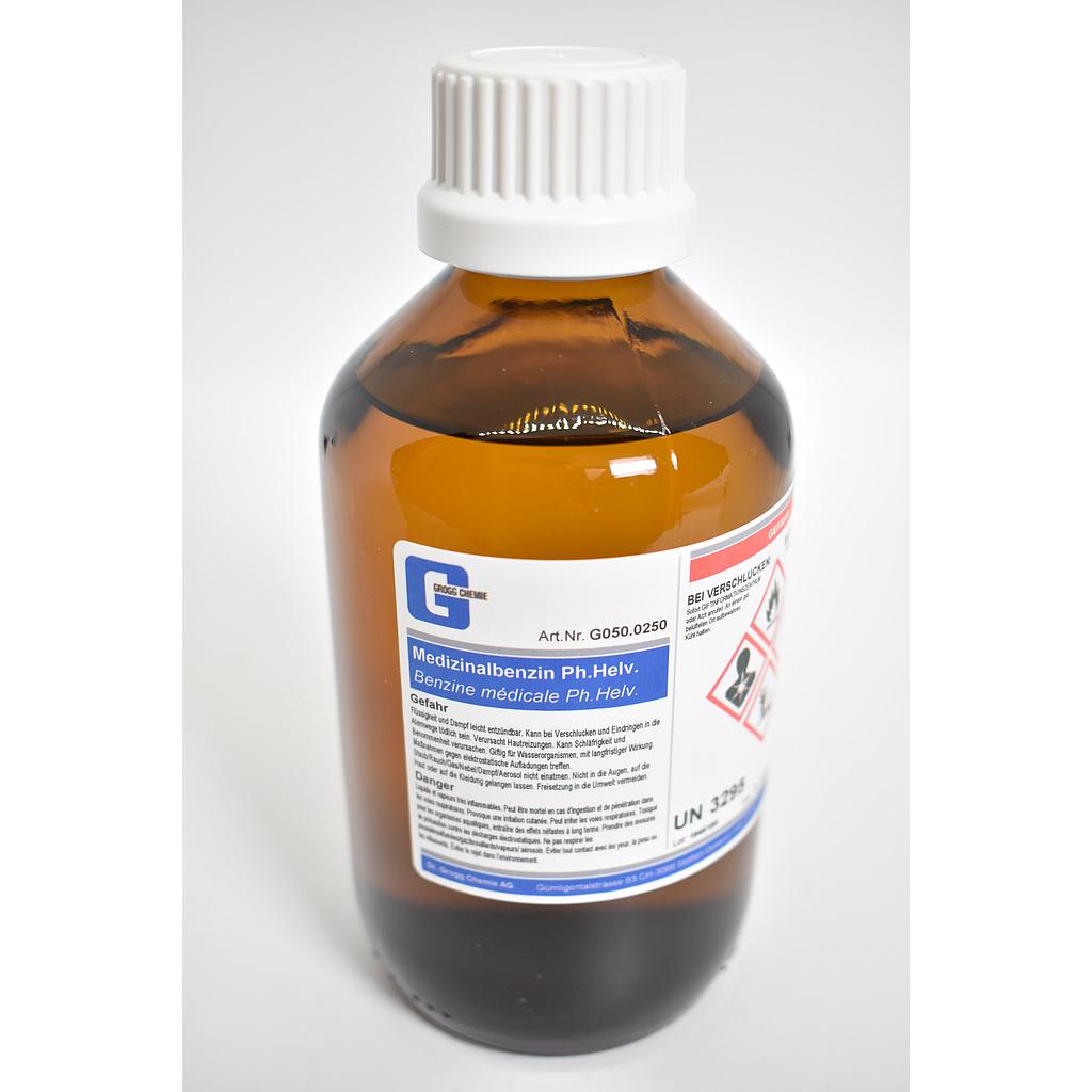 Medicinal spirit Ph.Helv. (This product was taxed at a preferential rate; it may therefore not be used as fuel. Infringements will be penalised in accordance with the Mineral Oil Tax Act)