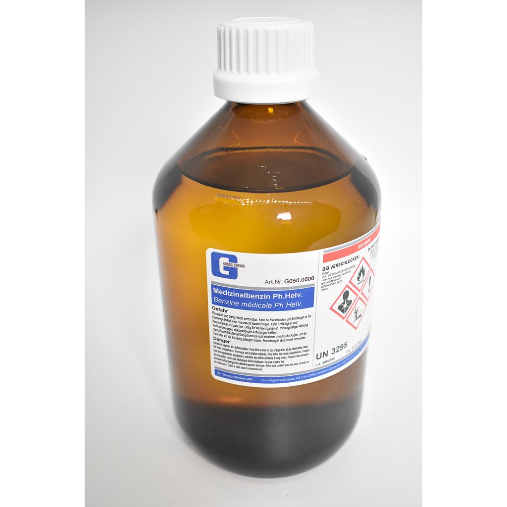Medicinal spirit Ph.Helv. (This product was taxed at a preferential rate; it may therefore not be used as fuel. Infringements will be penalised in accordance with the Mineral Oil Tax Act)