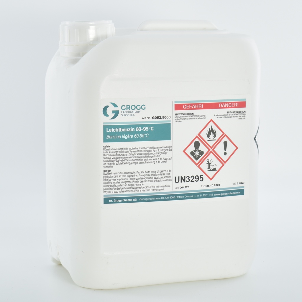 Light petrol 60-95°C (This product was taxed at a preferential rate; it may therefore not be used as fuel. Infringements will be penalised in accordance with the Mineral Oil Tax Act)