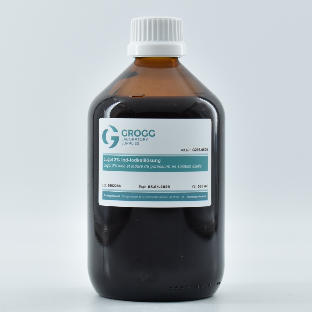 Solution de potassium iodé à 2% de Lugol