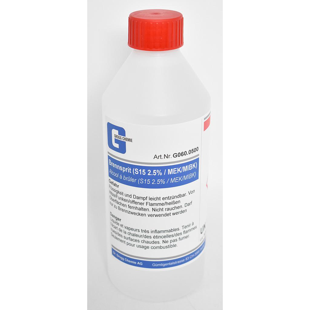 Alcool à brûler (S15 2.5% / MEK/MIBK) à des fins de combustion