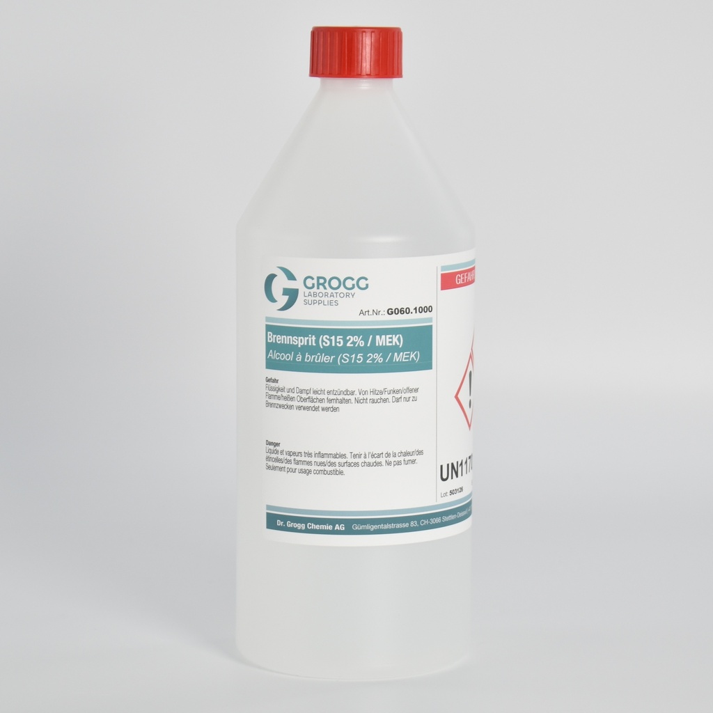 Methylated spirit (S15 2.5% / MEK/MIBK) for combustion purposes