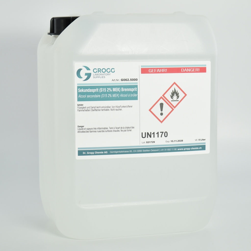 Alcool secondaire (S15 2,5% MEK/MIBK) Alcool à brûler