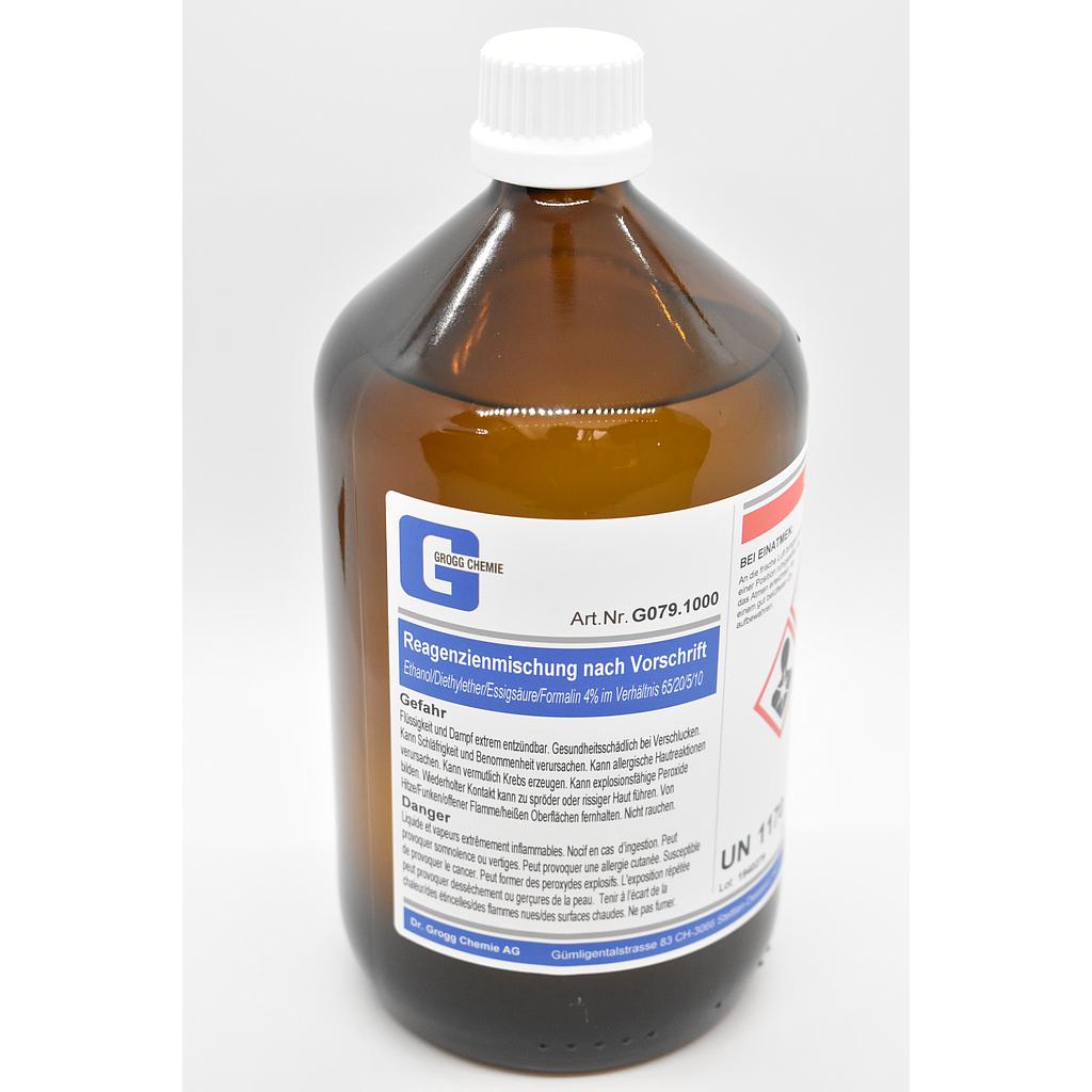 Ethanol/Diethylether/Essigsäure/Formalin 4% im Verhältnis 65/20/5/10