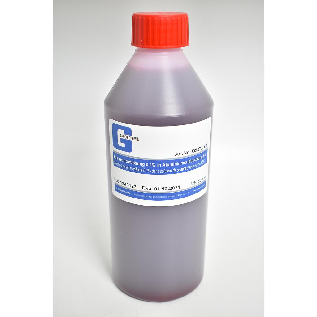 Fast red solution 0.1% in aluminium sulphate solution 5%