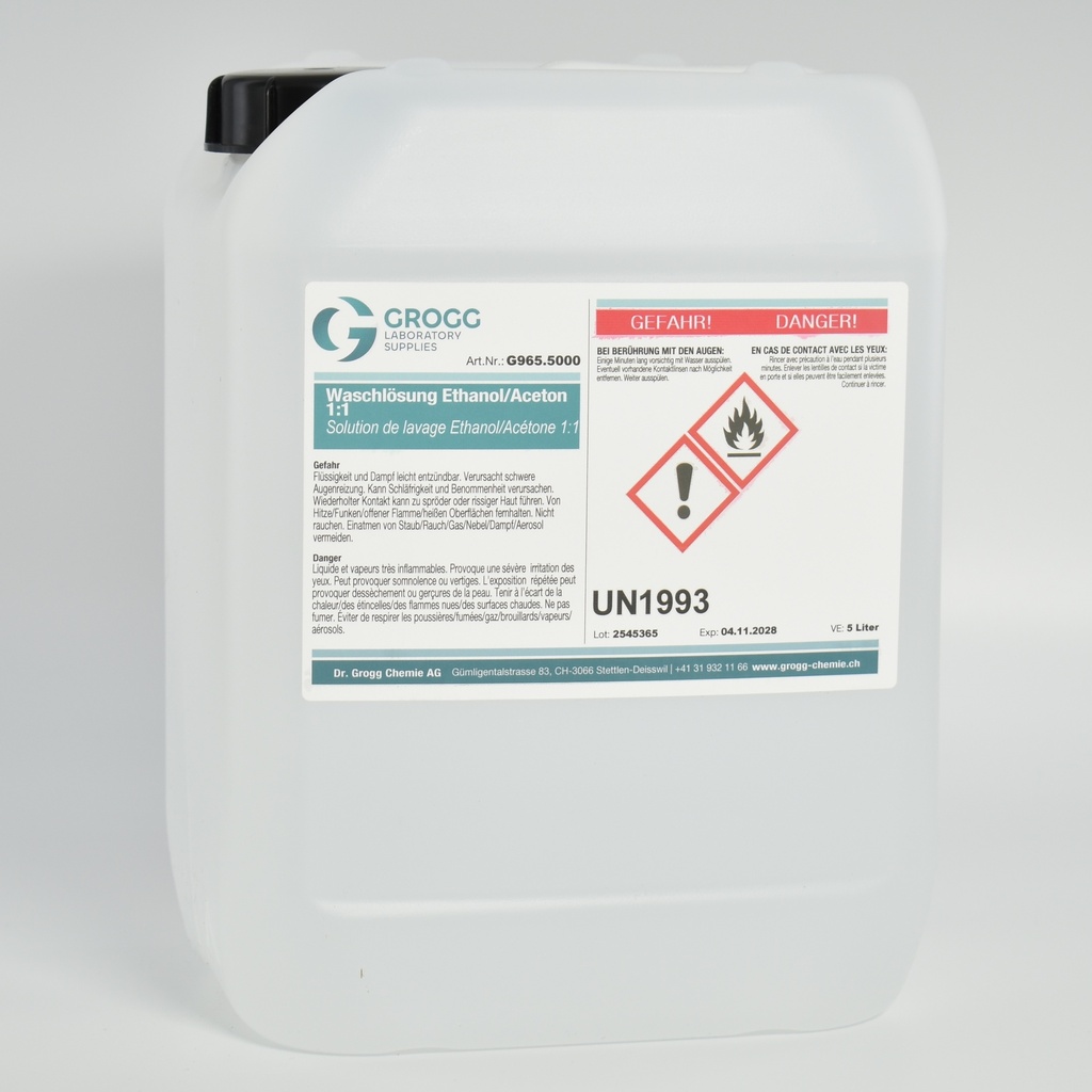 Washing solution ethanol/acetone 1:1