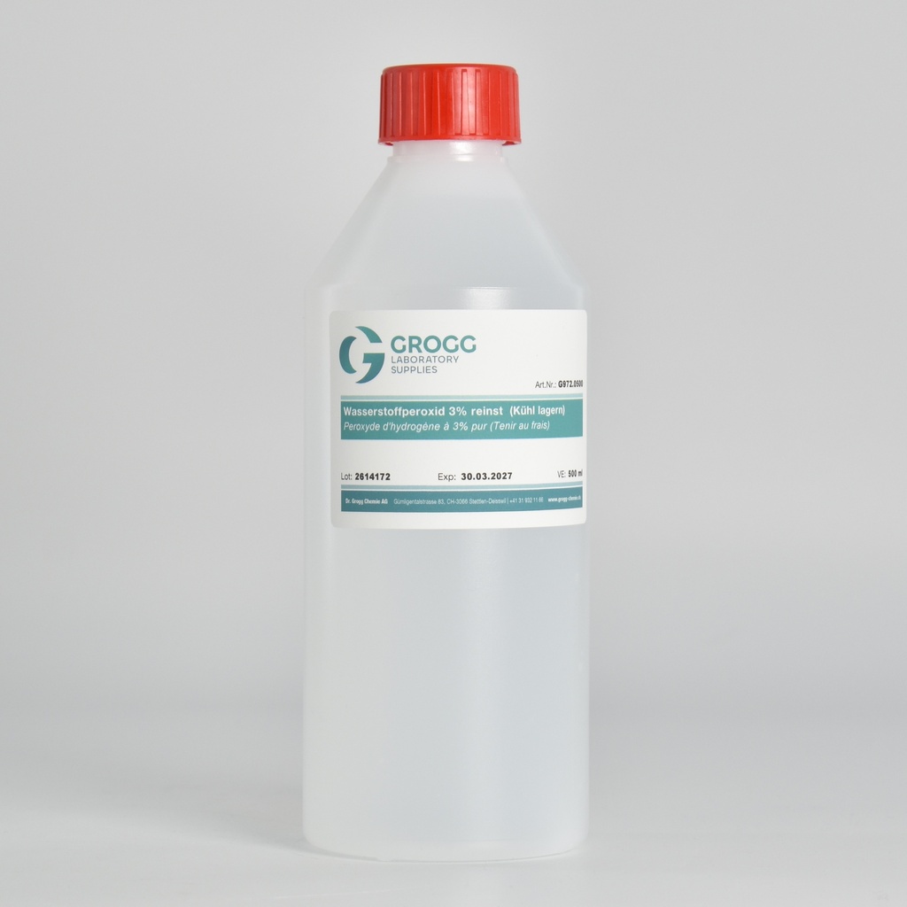 Hydrogen peroxide 3% extra pure (Store cool)