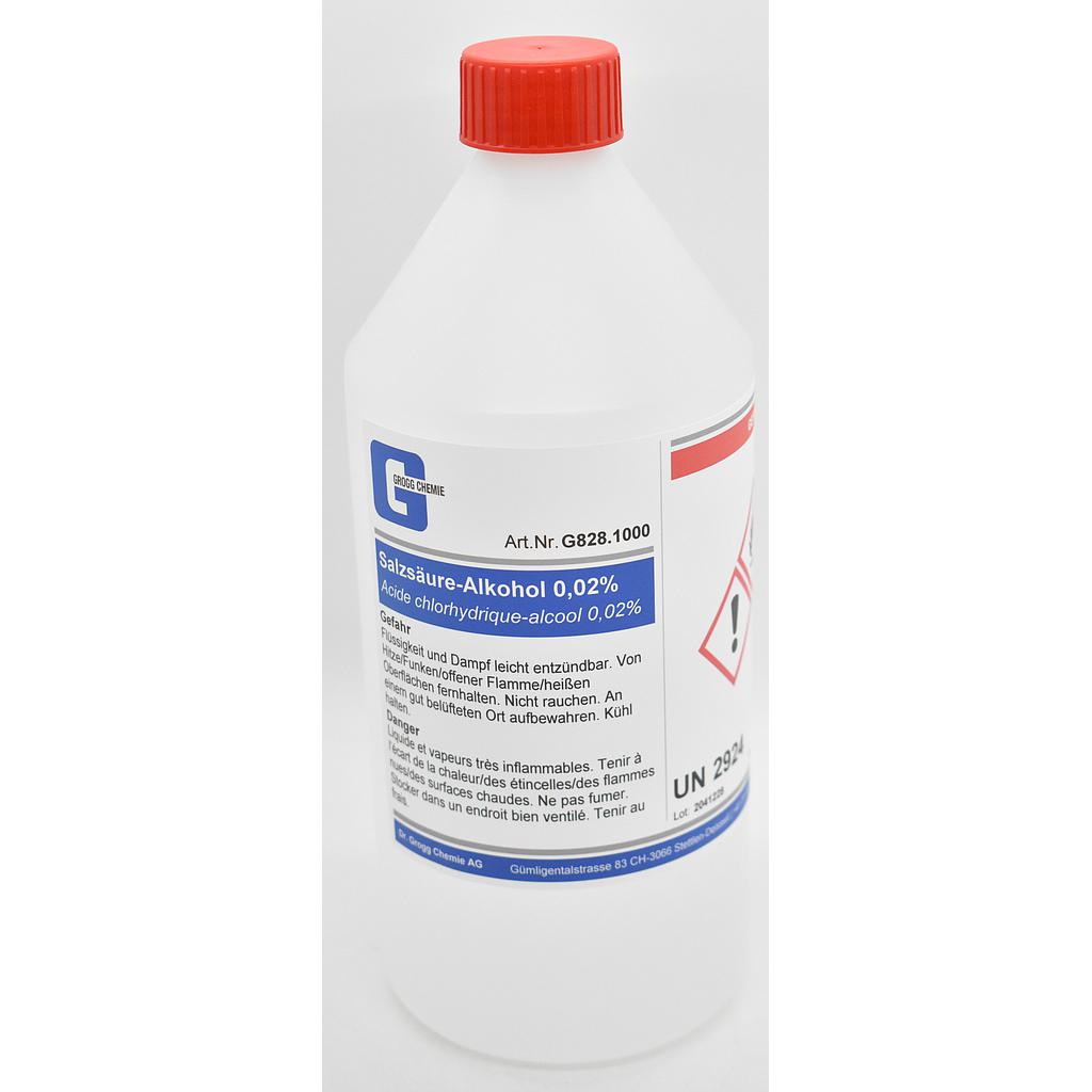Acide chlorhydrique-alcool 0,02%