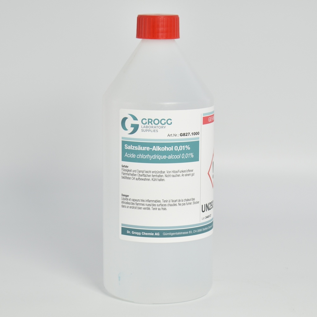 Acide chlorhydrique-alcool 0,01%