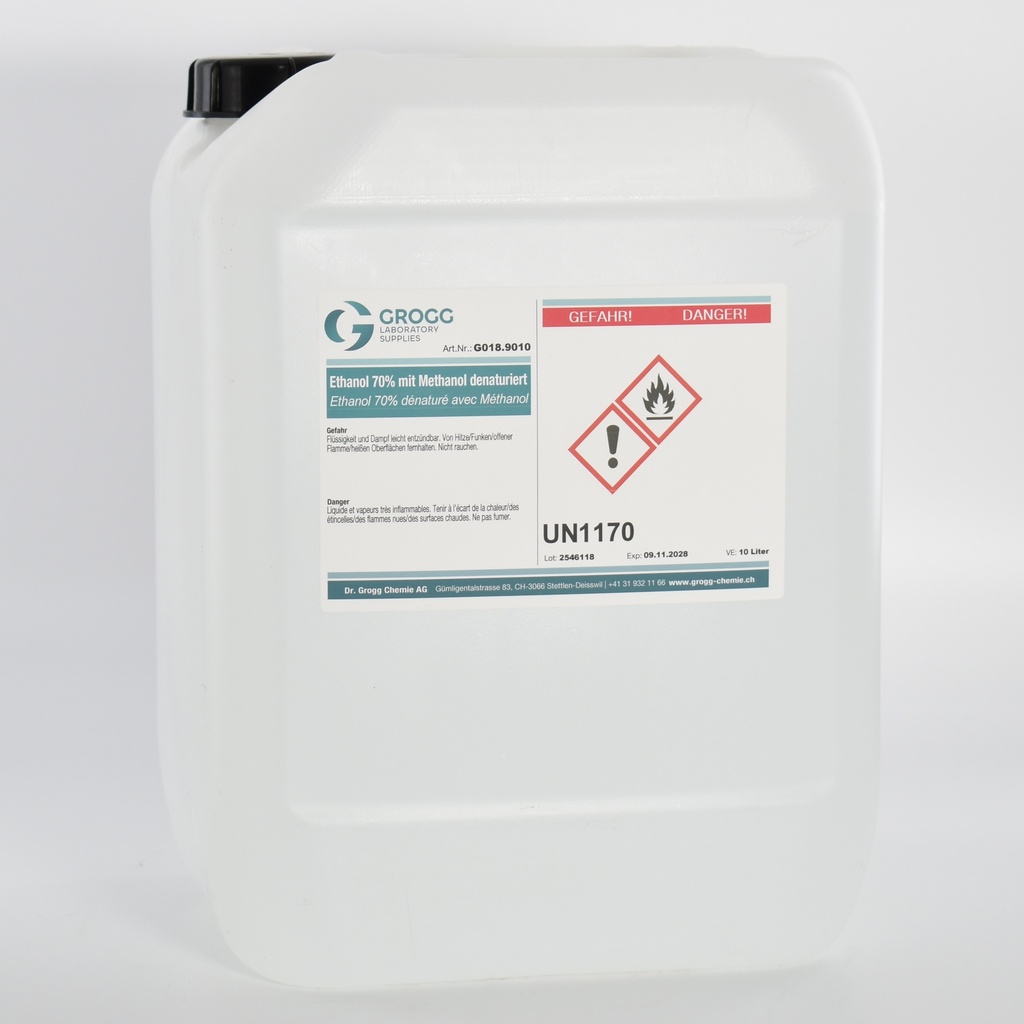 Ethanol 70% (vol.) denatured with methanol