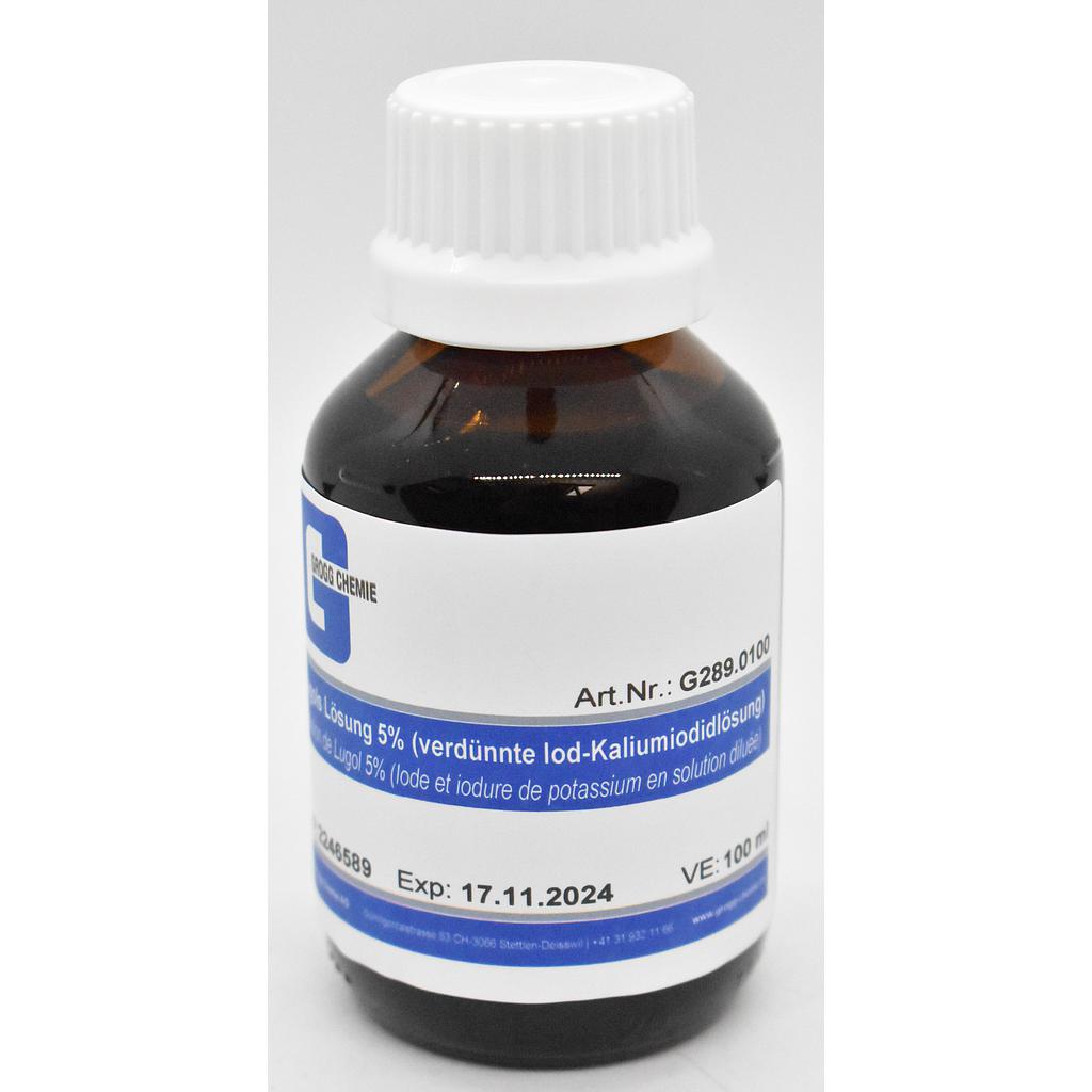 Solution de Lugol 5% (Iode et iodure de potassium en solution diluée)