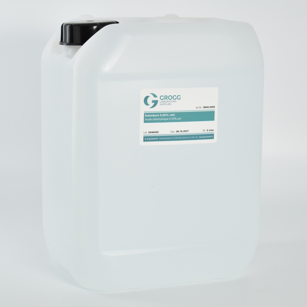 Acide chlorhydrique 0,03% pur