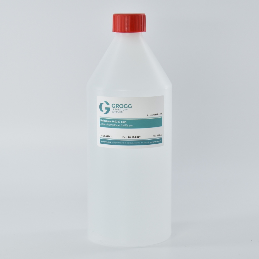 Acido cloridrico puro allo 0,03%