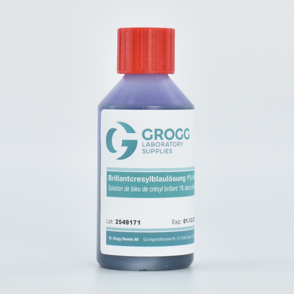 Brillantcresylblaulösung 1% in 0,85% NaCl-Lösung