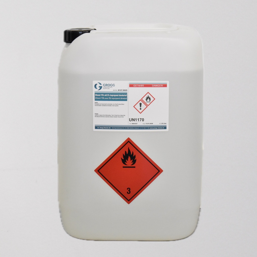 Éthanol 70% dénaturé avec 5% d'isopropanol