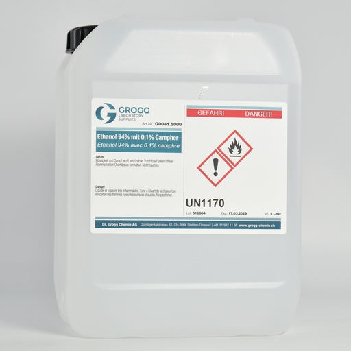 [G0041.5000] Ethanol 94% avec 0,1% camphre