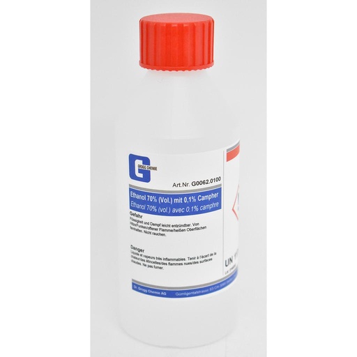 [G0062.0100] Ethanol 70% (vol.) avec 0,1% de camphre