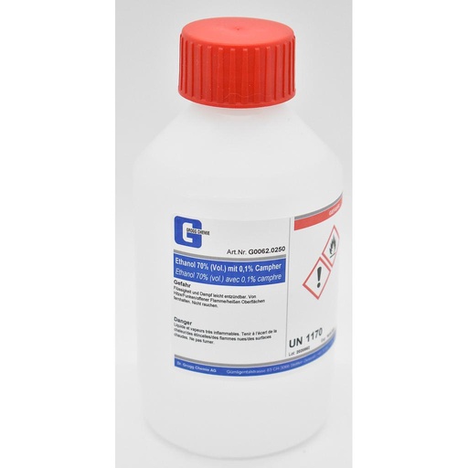 [G0062.0250] Ethanol 70% (vol.) avec 0,1% de camphre