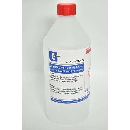 [G0062.1000] Ethanol 70% (vol.) avec 0,1% de camphre