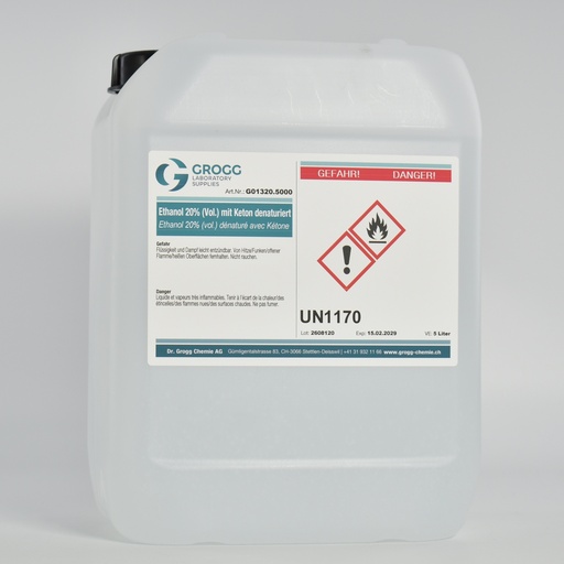 [G01320.5000] Ethanol 20% (vol.) denatured with ketone