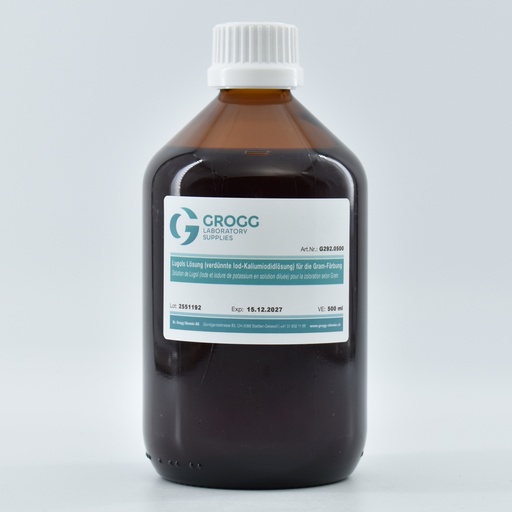 [G292.0500] Lugol's solution (diluted iodine-potassium iodide solution) for Gram stain