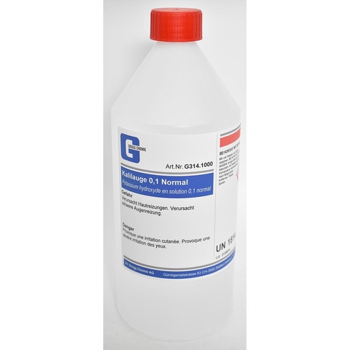 [G314.1000] Solution d'hydroxyde de potassium 0,1 Normal