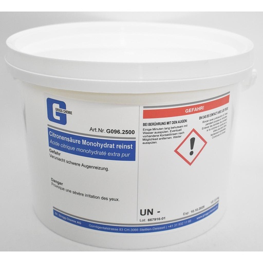[G096.2500] Acide citrique monohydraté extra pur