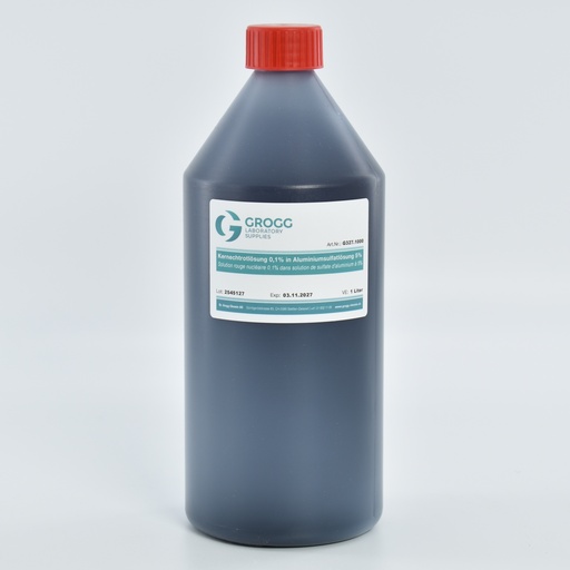 [G327.1000] Solution rouge nucléaire 0,1% dans solution de sulfate d'aluminium 5%