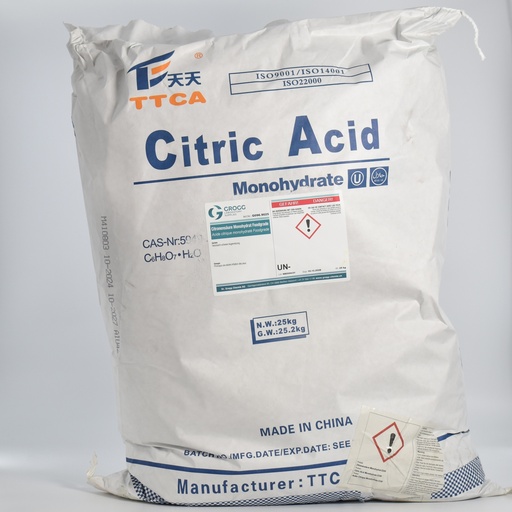 [G096.9025] Acide citrique monohydraté Foodgrade