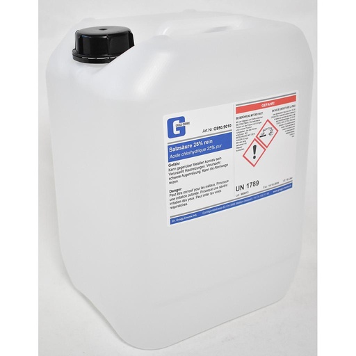 [G850.9010] Acide chlorhydrique 25% pur