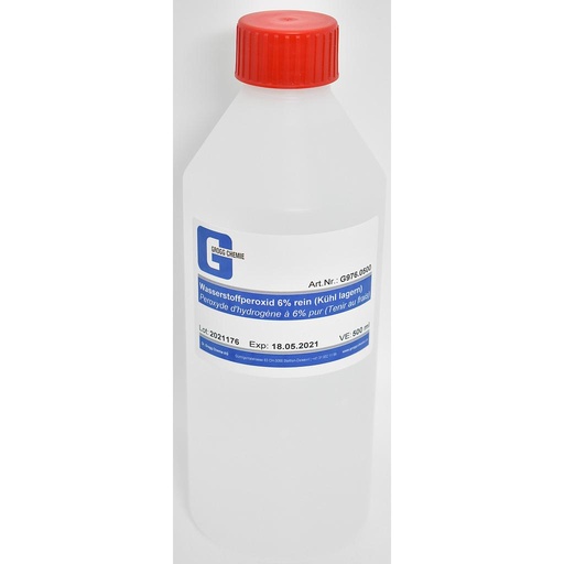 [G976.0500] Hydrogen peroxide 6% extra pure (Store cool)