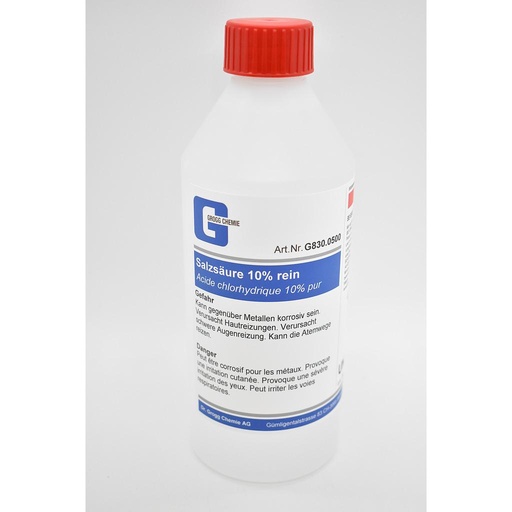 [G830.0500] Acide chlorhydrique 10% pur